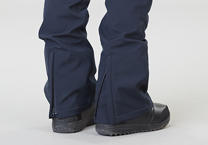 Lower leg zippers